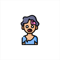 set of funny cartoon scientist