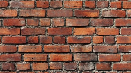 Fototapeta premium A close up view of a red brick wall structure