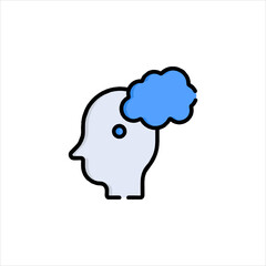 human head with speech bubble