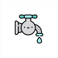 vector illustration of a faucet