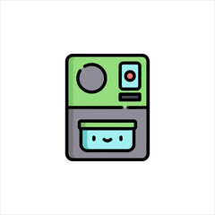 video camera isolated on white background