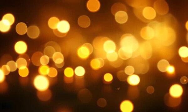 Golden bokeh light transition for festive and elegant backgrounds