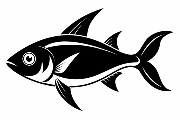 tetra fish line art silhouette vector illustration