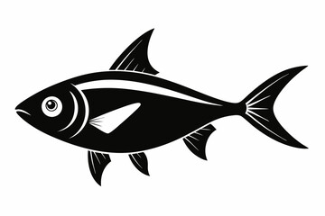 Obraz premium tetra fish line art silhouette vector illustration