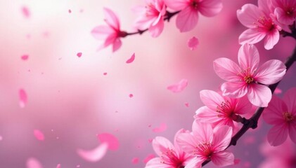 Fototapeta premium abstract pink sakura flakes swirl in a mesmerizing dance, petals, abstract, swirly
