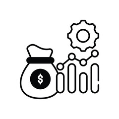 Cost vector icon stock illustration