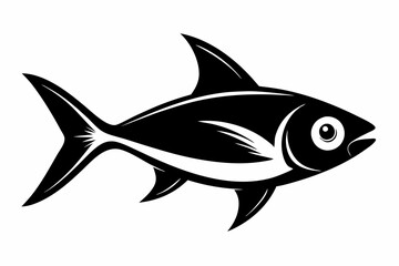 tetra fish line art silhouette vector illustration
