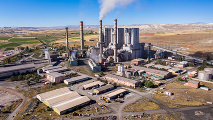 Aerial View of the Coal Power Plant