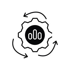 Continuous vector icon stock illustration 