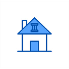 blue house icon