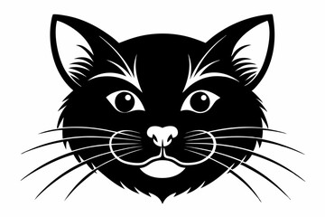 whisker line art silhouette vector illustration