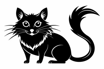 whisker line art silhouette vector illustration