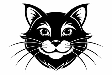 whisker line art silhouette vector illustration