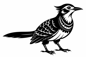 Obraz premium wryneck bird line art silhouette vector illustration
