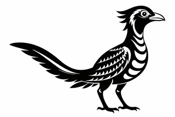 wryneck bird line art silhouette vector illustration