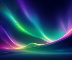 Futuristic Neon Aurora Background