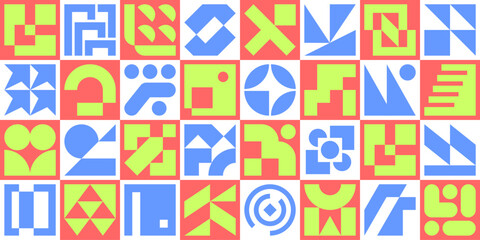 Abstract geometric pattern. Geometric Icons Design Elements. Trendy minimalist basic figures