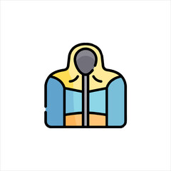 user icon on metal internet button