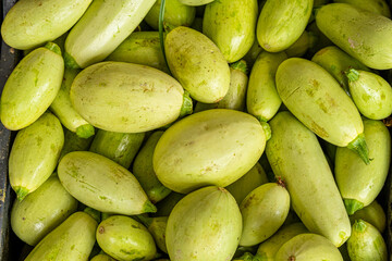 Fresh Tiny Pumpkins June 02,2023 Birecik, Sanliurfa, Turkey