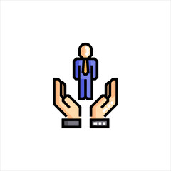 vector illustration of business man