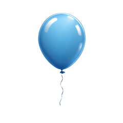 blue balloon isolated on white transparent background