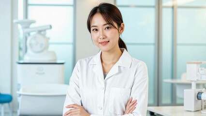 Asian Female Healthcare Professional in a Private Medical Clinic: Skilled Doctor Providing Quality Medical Care in a Clean and Modern Facility