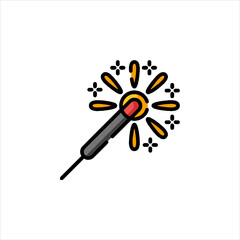 vector illustration of a magic wand