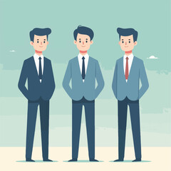 Fototapeta premium Premium Confident Businessman Vector Illustration