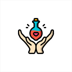 hand holding a bottle