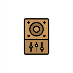 speakers on a white background