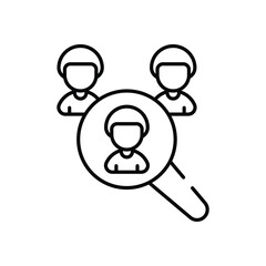 Recruitment vector icon stock illustration 