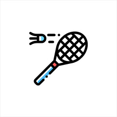 badminton racket and shuttlecock