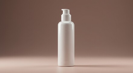 Blank white lotion bottle mockup.
