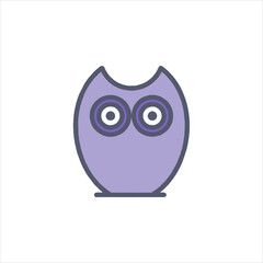 owl on blue background