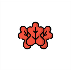 red heart on white background