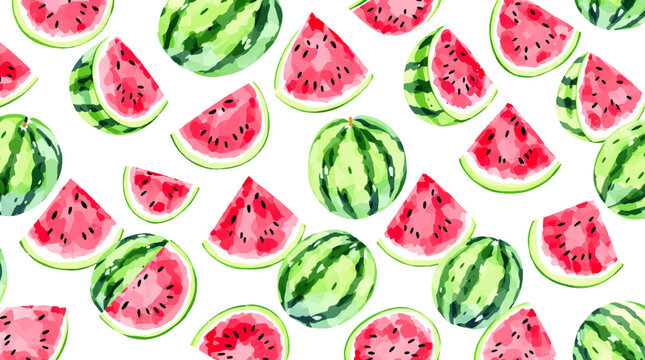 seamless pattern with watermelon