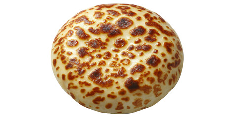 Close-up of a perfectly baked cheese bun with a beautiful golden-brown crust.