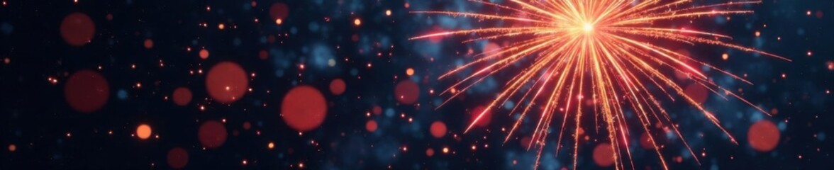 Obraz premium shimmering sparks from fireworks filling the air, explosion, burst