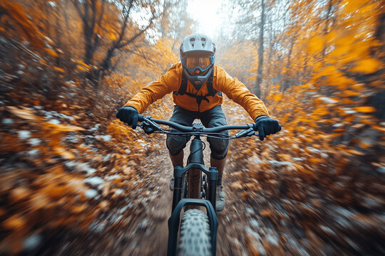 Mountain bike riding