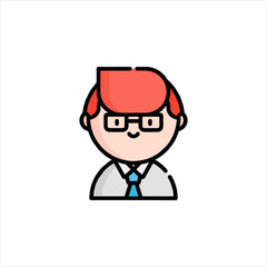 cartoon character of a businessman