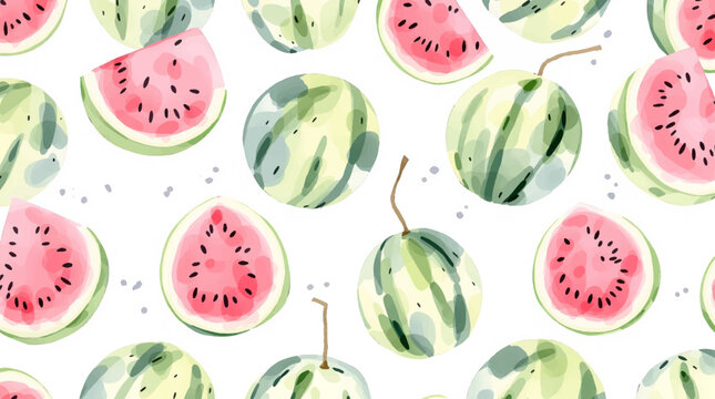 seamless pattern with watermelon
