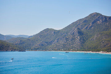 The city of Oludeniz in Turkey. The Mediterranean coast