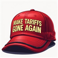 Red Cap with Anti-Tariff Message