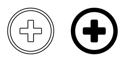 Fototapeta premium Add Button Icon | Plus Symbol for UI & Medical Use