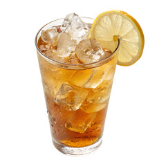 glass of iced tea isolated on white background png