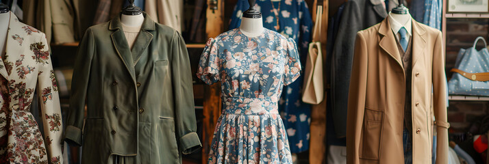 Nostalgic Reflections: A Curated Collection of Vintage Clothing from Various Eras