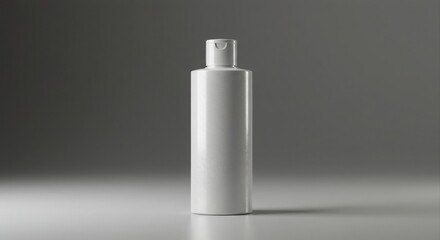 Blank white plastic bottle mockup.
