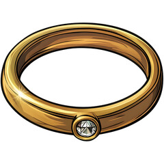 Obraz premium gold ring with diamond