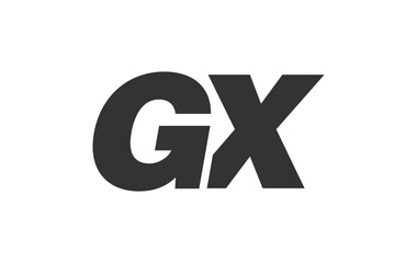 Obraz premium GX Techno Editable Font Logo For Corporate Branding. Bold, Futuristic Design With Unique Typographic Ideas. Minimal Custom Type And Dynamic Letter