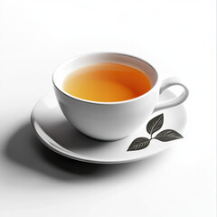 Naklejka premium cup of tea on white background